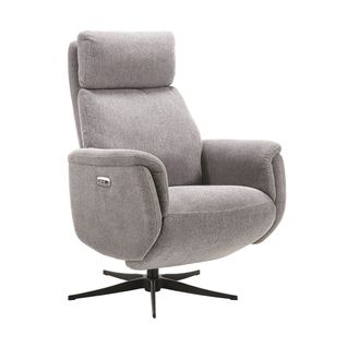 Fauteuil Relax Electrique Tissu Gris Clair Chiné - Sintra