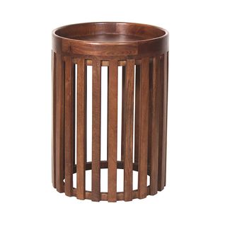 Bout De Canapé En Manguier Massif Vernis Teinté Noyer - Harper