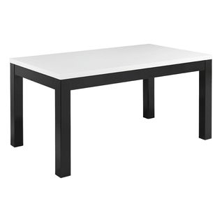 Table Rectangulaire 190x90cm Laquée Noir Et Blanc Brillant - Deyton
