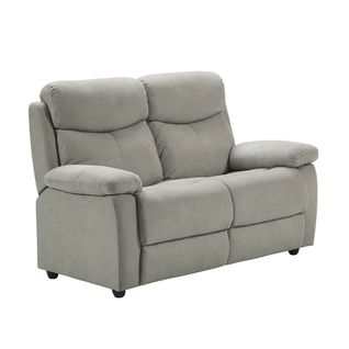 Canapé 2 Places Fixe Gris Clair Tissu Waterproof - Tarifa