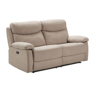 Canapé 3 Places Relax Manuel Beige Tissu Waterproof - Tarifa