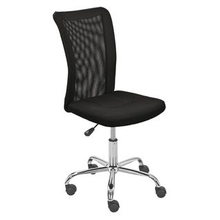 Fauteuil De Bureau Tissu Mesh Noir Pieds Chromés - Wallas