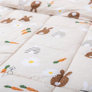 Couette Imprimée Lapin 140x200 Cm + 1 Taie D'oreiller 60x60 Cm - Bunn