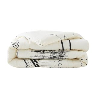 Couette Imprimée Motifs Ethniques 260 X 240 Cm + 2 Taies D'oreiller 60x60 Cm - Belem