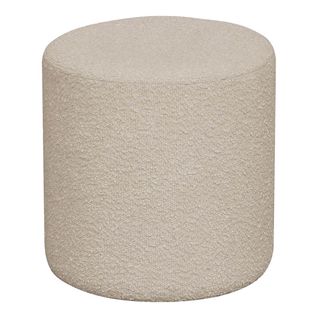 Pouf Rond Ø34cm En Tissu Bouclé Coloris Beige - Bubbel