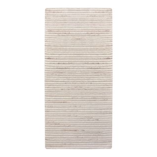 Tapis De Couloir Laine Et Coton Touffeté à La Main 80x180 Cm Beige - Malag