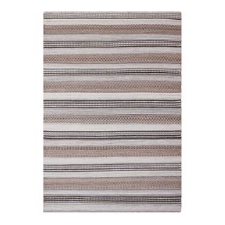 Tapis Jute Et Laine Tissé à La Main 160x230 Cm Beige Et Marron - Guispo