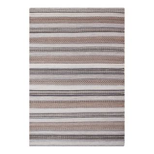 Tapis Jute Et Laine Tissé à La Main 200x300 Cm Beige Et Marron - Guispo