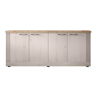 Buffet 4 Portes Aspect Chêne Blanchi Et Chêne Clair - Nashvil