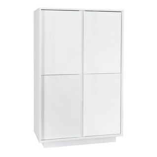 Argentier 4 Portes Finition Blanc Laqué Brillant Weiss - Lysiane