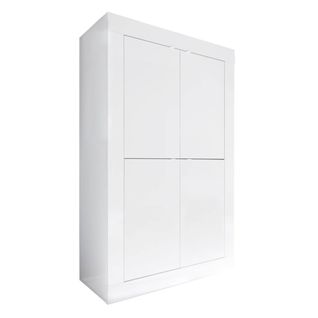 Rangement 4 Portes Finition Blanc Laqué Weiss - Otello