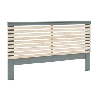 Tête De Lit 135/140 Scandinave Mdf Et Pin Massif Gris Vert - Canaca