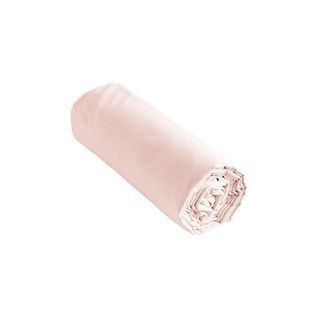 Drap Housse 90x200cm Coton Coloris Barbe à Papa - Samia