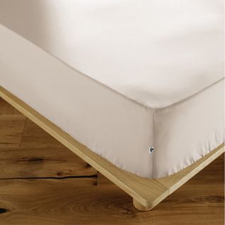 Drap Housse 140x200cm Coton Coloris Pampa - Samia