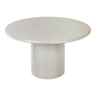 Table Repas Ronde Pied Central En Mdf Laqué Sable - Navalia