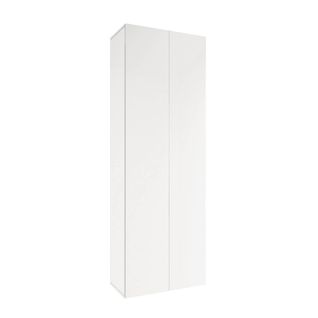 Armoire à Chaussures 2 Portes 6 Étagères Laqué Blanc - Maheline
