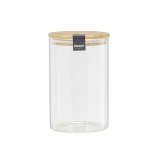 Bocal De Conservation 1l En Verre Couvercle Bambou - Bampa