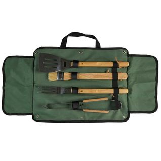 Lot De 4 Ustensiles à Barbecue Avec Pochette De Rangement - Barth
