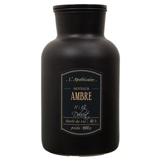 Bougie Parfumée Flacon Noir Mat Senteur Ambre - Mystic