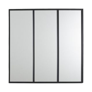 Miroir Forme Verrière Atelier Carré Métal Noir 61,5cm - Veris
