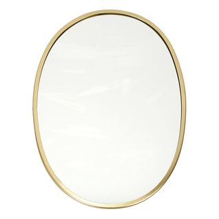 Miroir Ovale Cadre Métal Doré 25x34cm - Poppy