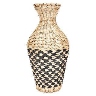 Jarre Tressée En Rotin Coloris Naturel Et Noir - Levan