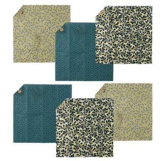 Lot De 6 Emballages Alimentaires Carrés 33cm Enduit Cire D'abeilles - Abelia