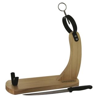 Support à Jambon En Bois Avec Couteau Inox Inclus - Qinyen