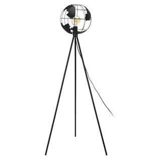 Lampadaire Globe Terrestre En Métal Noir Ajouré H158cm - Lopp