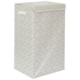 Panier à Linge Motif Carreaux De Ciment Beige - Lavanderia