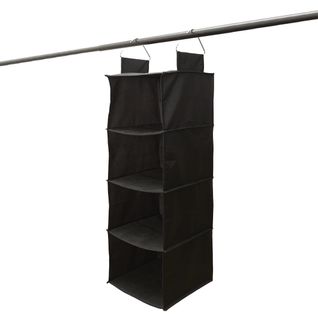 Etagère Pliable Souple à Suspendre En Tissu Gris 4 Casiers - Kenon