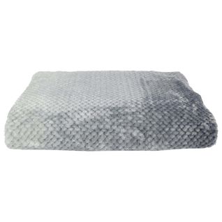 Plaid Ultra Doux 150x200cm Nid D'abeille Dégradé Gris Blanc - Gaya