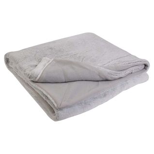 Plaid Ultra Doux 140x200cm Imitation Fourrure Grise - Megaly