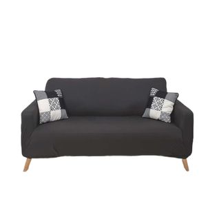 Housse Extensible Coloris Gris Pour Canapé 2 Places - Koldo