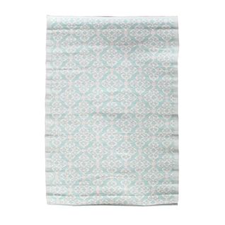 Tapis 120x180cm Intérieur/extérieur Motif Ornemental Turquoise Et Blanc - Malte