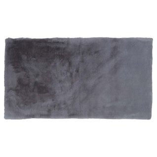Tapis 60x110cm Imitation Fourrure Fine Gris Anthracite - Snugly