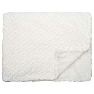 Plaid Polaire 140x200cm Crème Motifs Embossés - Emily