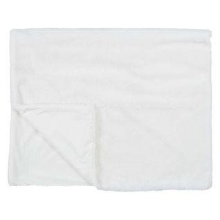 Plaid Ultra Doux 120x150cm Imitation Fourrure Blanche - Fluffy