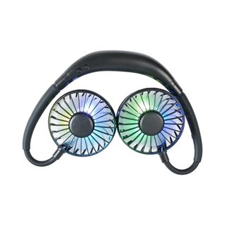 Ventilateur Tour De Cou Flexible Lumineux Rechargeable Silencieux - Daxo