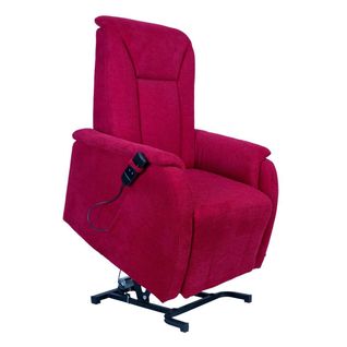 Fauteuil Relax Releveur Tissu Polyester Traité Hydrophobe Rouge - Narvik