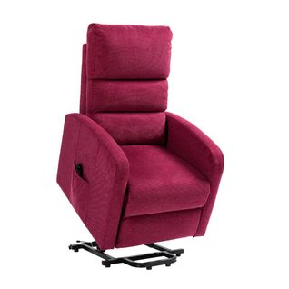 Fauteuil Relax Releveur Tissu Polyester Traité Hydrophobe Rouge - Tiksi