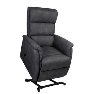 Fauteuil Relax Releveur Tissu Polyester Imitation Cuir Gris Foncé - Millor