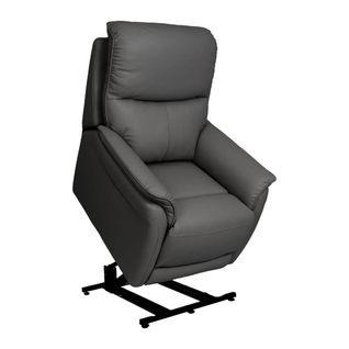 Fauteuil Relax Releveur En Cuir Vachette Gris Anthracite - Sultan