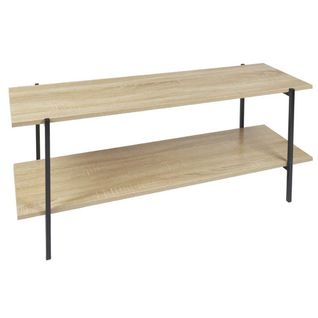 Banc TV 2 Plateaux Métal Et Aspect Bois - Dara