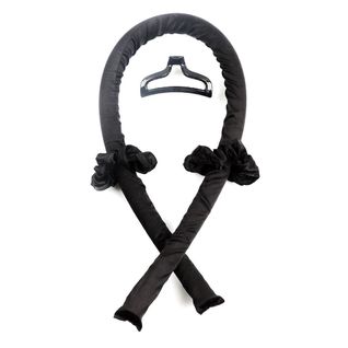 Bigoudi Sans Chaleur XXL En Satin Noir Avec 1 Pince à Cheveux Et 2 Chouchous -