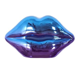 Statue Bouche à Poser Électroplaquage Dégradé Violet Et Bleu (h11 Cm) -
