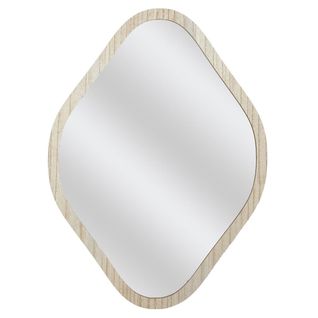 Miroir Déco Losange 60 Cm Avec Contour En Bois -