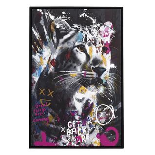 Tableau De Décoration Murale 60x90cm Coloré Pop Art Portrait Guepard -