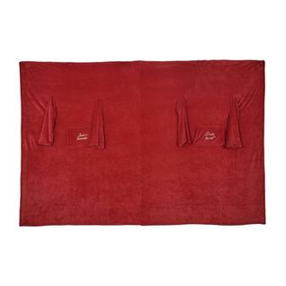 Plaid à Manches Double XXL (254x200cm) "pour La Vie" En Polyester Ultra Doux Coloris Rouge -