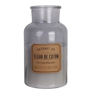 Bougie XXL En Verre Parfum Fleur De Coton (h25,5cm) -